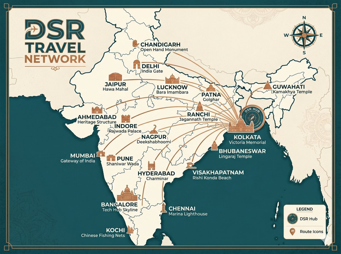 DSR Logistics India route network